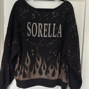 Sorella Black and Brown Flame Sweatshirt